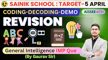 General Intelligence🔥Coding-Decoding Complete Revision by Gaurav Sir