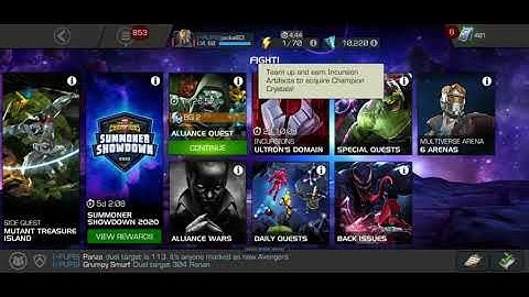 MCOC Bug - Visual UI issue on Incursions v1.1 on Rewards Milestones - 16 September 2020