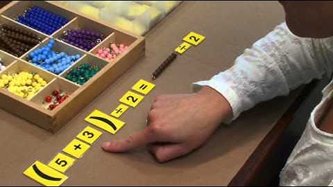 Balancing an Equation Division (Montessori Elementary Math Demonstration)