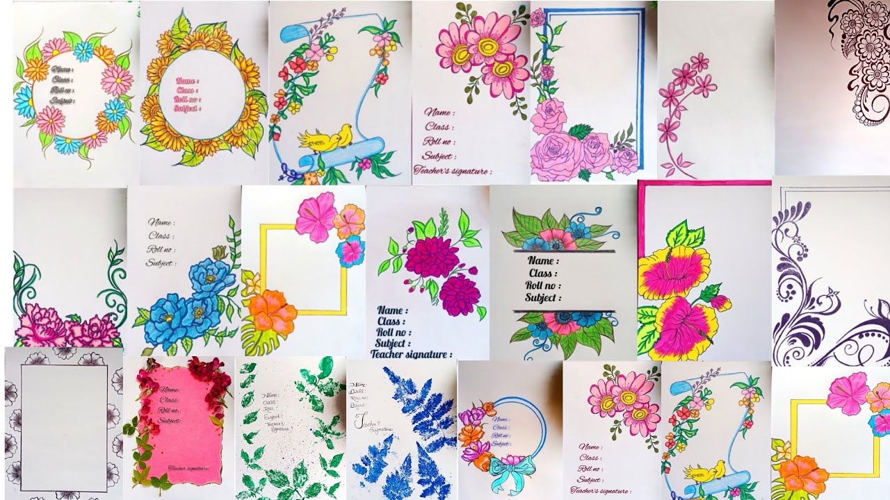 15 beautiful border designs for projects handmade/Border design for ...