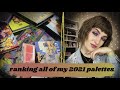 Ranking ALL Of The Palettes I Tried In 2021