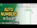 Auto Number Like a Pro with SEQUENCE in Excel 🔢 | Excel Formula Hack 2025!