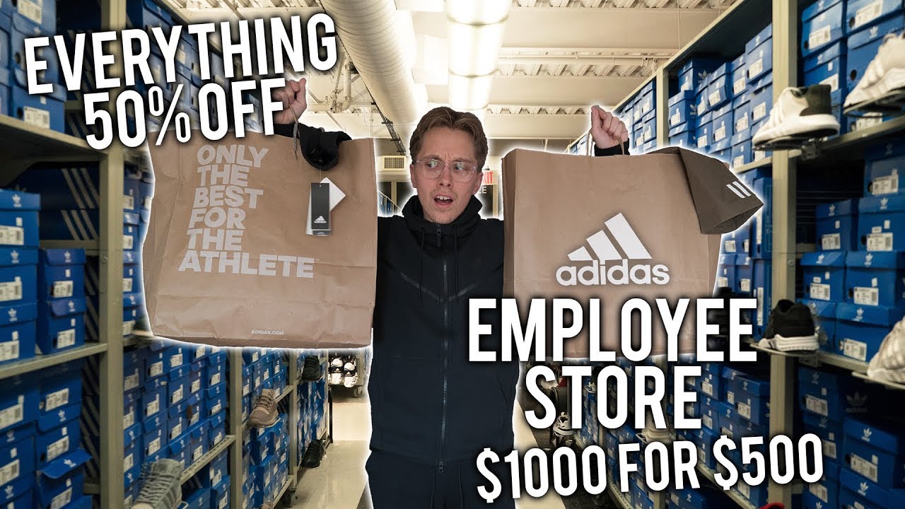 Absoluut Registratie Let op SHOPPING AT THE ADIDAS EMPLOYEE STORE! EVERYTHING 50% OFF! - YouTube