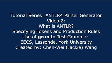 EECS4302 ANTLR4 Parser Generator Tutorial: Part 2