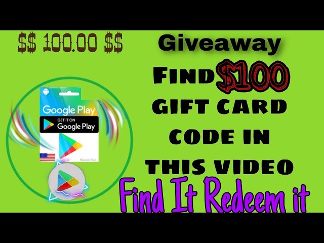 100 Google Play Card Code 11 21 100 Google Play Card Code 11 21