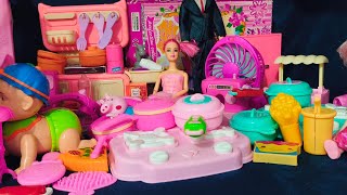 9:32 minutes satisfying with unboxing pink kitty kitchen set sinaro l review l ASMR 