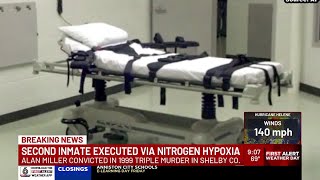 Second inmate executed via nitrogen hypoxia