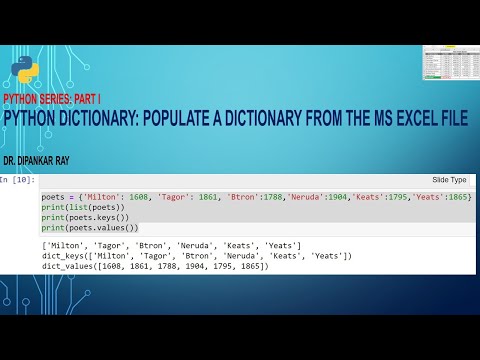 Python Dictionary: Populate