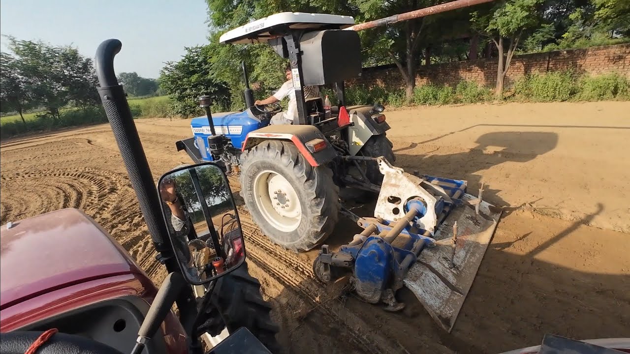 Lazer krah 605 and 744 ਰੋਟਾਵੇਟਰ 💪Play ਗਰਾਉਂਡ ਸਾਫ਼ 💯