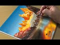 Golden Mountain Painting / Acrylic Painting Tutorial