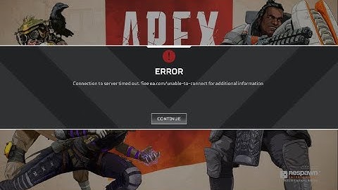 Apex Legends how to fix connection to server timed out