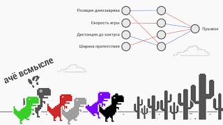 картинка: Я сделал ИИ для Гугл Динозаврика :D И он играет лучше тебя!)