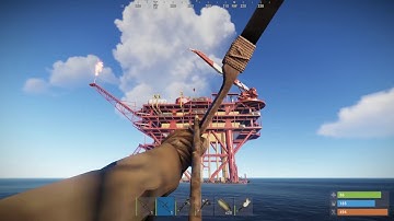 Rust - Solo Oil rig With Only Bow!
