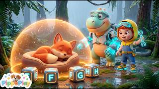 Mia &amp; Cyber-Rex Save Red Fox from Rain | Animal Rescue STEM Song | Kids Songs