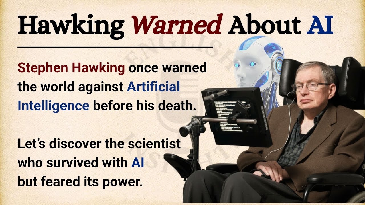Stephen Hawking Warns Humans About AI || Learn English Through Story Level 2 || Graded Reader