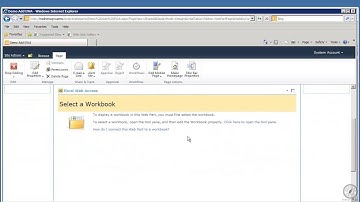 43 Add an Excel Web Part to a Webpage