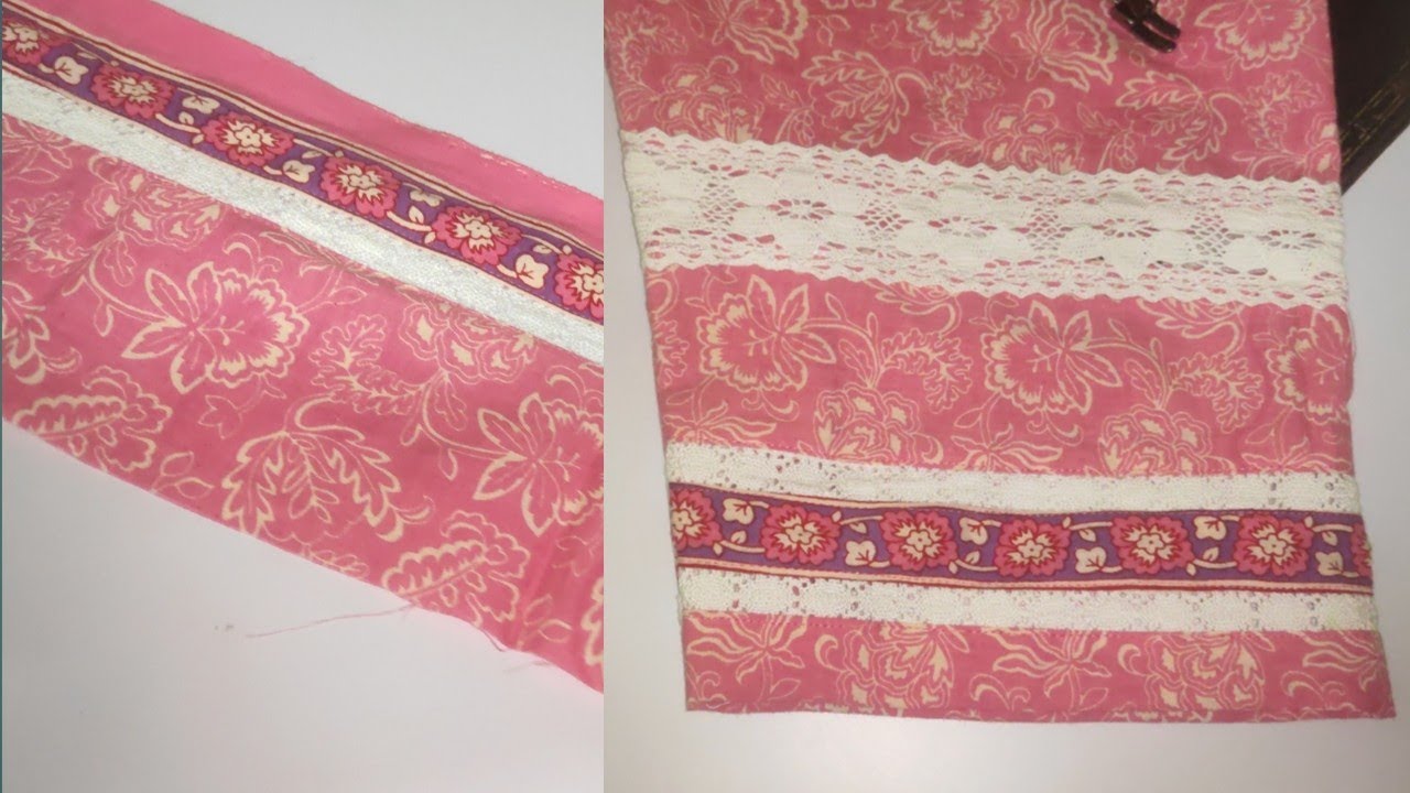 👆CD laces se bnaye trouser pant/sleeves ki khubsurat ️ design, latest design of trouser pant