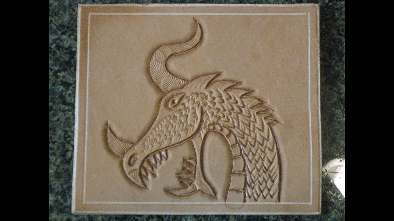 2 dragon drawings for leather work