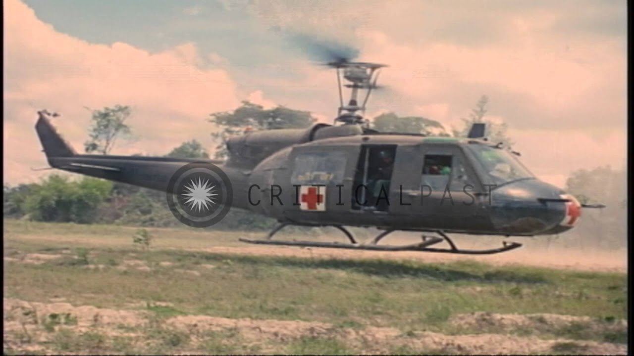 A MEDEVAC helicopter with wounded soldiers of 2nd Battalion, 14th Infantry, 1st B...HD Stock Footage