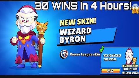 NEW WIZARD BYRON SKIN GAMEPLAY!!! #1 GLOBAL TO UNLOCK! BRAWL STARS POWER LEAGUE! It’s Broken😍