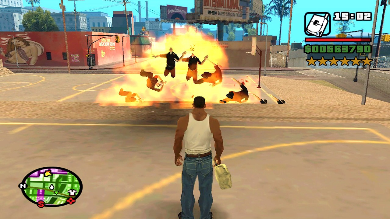 ⭐⭐⭐⭐⭐⭐SIX STARS WANTED LEVEL RAMPAGE WITH TANK | 6 STAR WANTED LEVEL ESCAPE IN GTA SAN ANDREAS