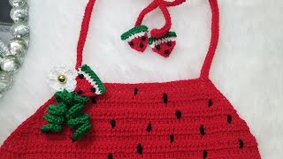 Aplicación de sandía a crochet