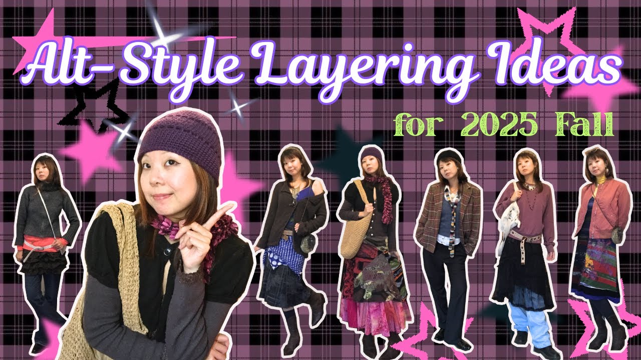 Let's layer for fall!🍁 — 9 ALT Outfit Combos You’ll Want to Try! (Thrifted Style)