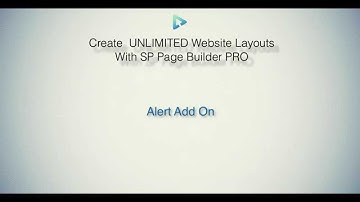 SP Pagebuilder Pro Tutorial - Alerts Add on