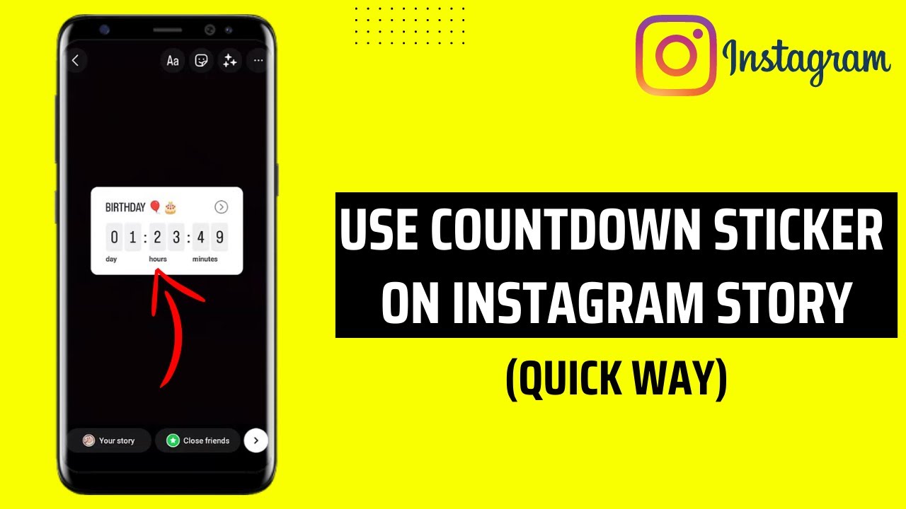 How To Use Countdown Sticker On Instagram Story - YouTube