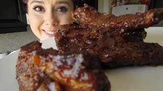 Costillitas de puerco en salsa barbecue casera/Marisolpink