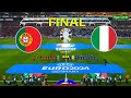 PORTUGAL vs ITALY - FINAL | EURO 2024 GERMANY | Full Match All Goals | PES Gameplay