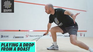 Squash Tips: Playing A Drop Shot From A Boast | Taking The Ball In Straight With Jesse Engelbrecht