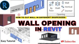 Wall Openings  In Revit |How to cut wall in different shape/sizes| #aeccad  #revit