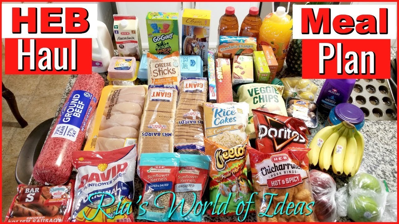 HEB Haul and Meal Plan | Budget - YouTube