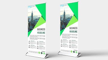 STYLISH BUSINESS ROLL UP BANNER in CorelDRAW Tutorial