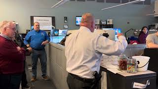 York County Chief Detective Craig Fenstermacher thanks 911 dispatchers