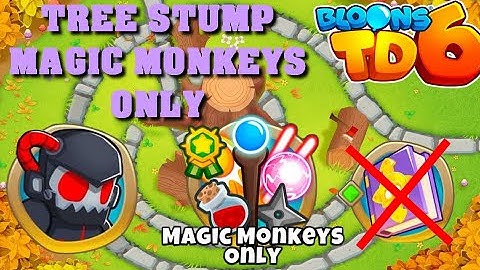 BTD6 - Tree Stump - Magic monkeys only - hard (no knowledge)