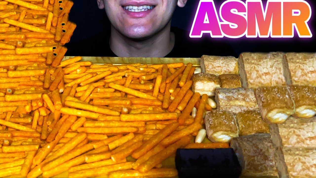 ASMR Crunchy Cheese Puffs & Cheesy Pastries Eating Sounds | Super Satisfying Mukbang (No Talking) 