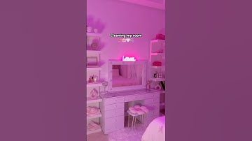Cleaning my room 🎀🌸🤍🫧 #decoration #cleaning #pink #girl #room #fyp
