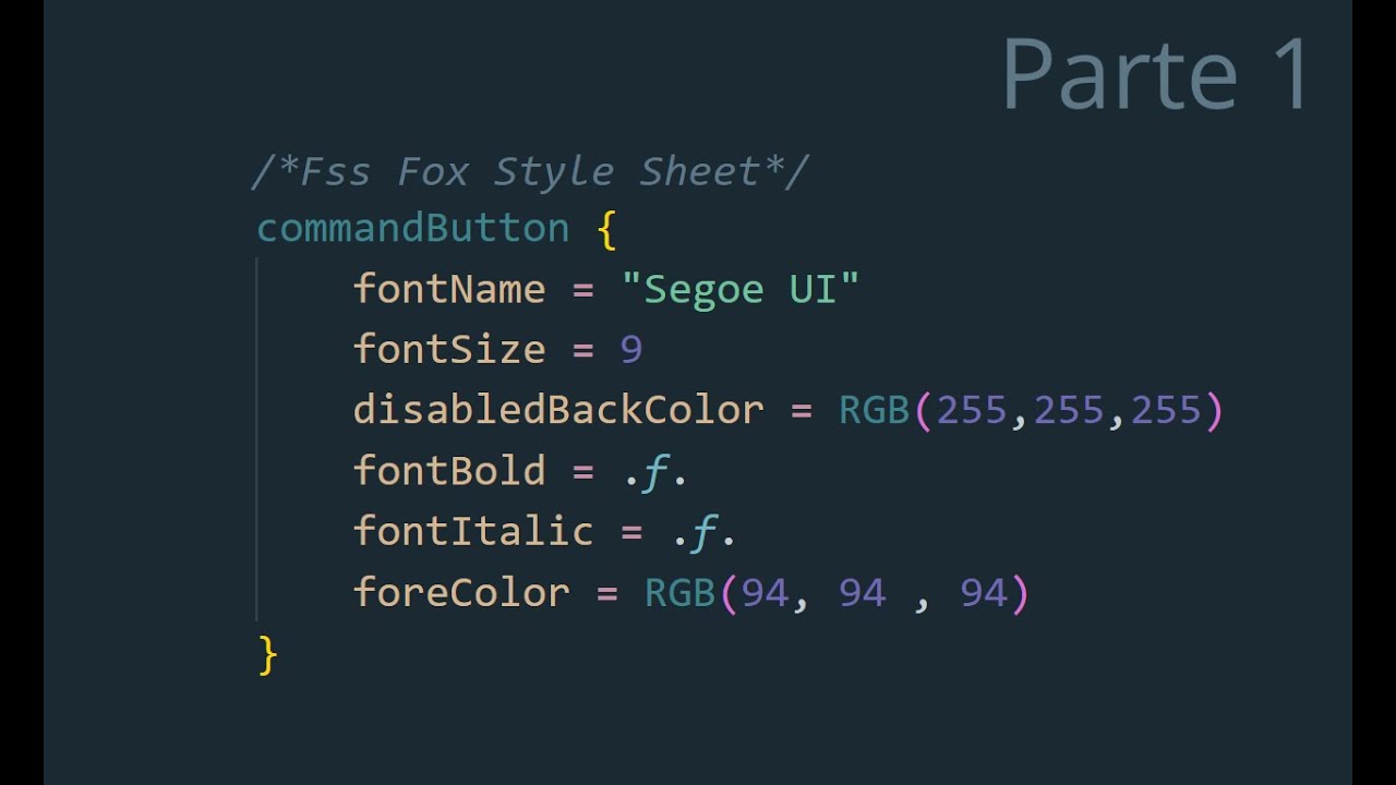 Hojas de estilos para Visual FoxPro 9.0 parte 1