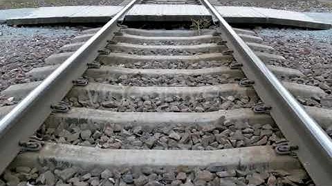The Rail Tracks of the Train in a Village | Stock Footage - Envato elements