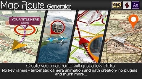 After Effects Template : Map Route Generator