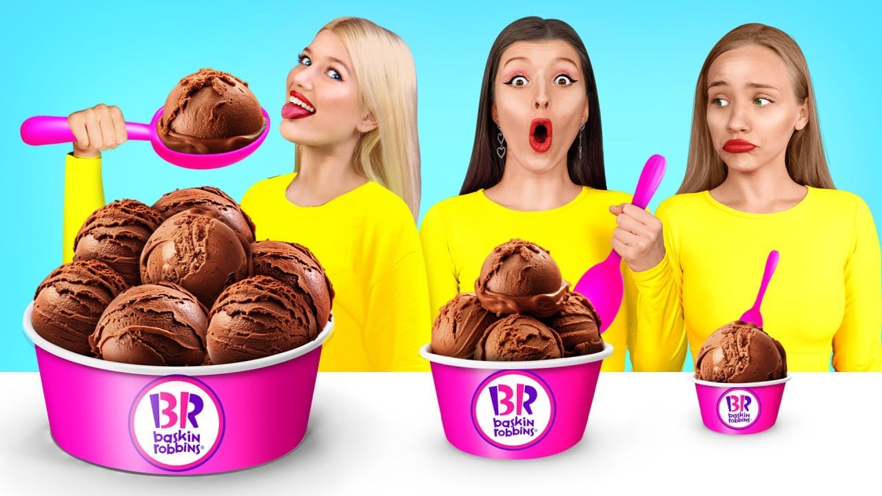 Big Vs Medium Vs Small Food Challenge | Giant vs Tiny Food by X ...