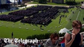 video: Watch: Students walk out of Jerry Seinfeld speech over his support for Israel