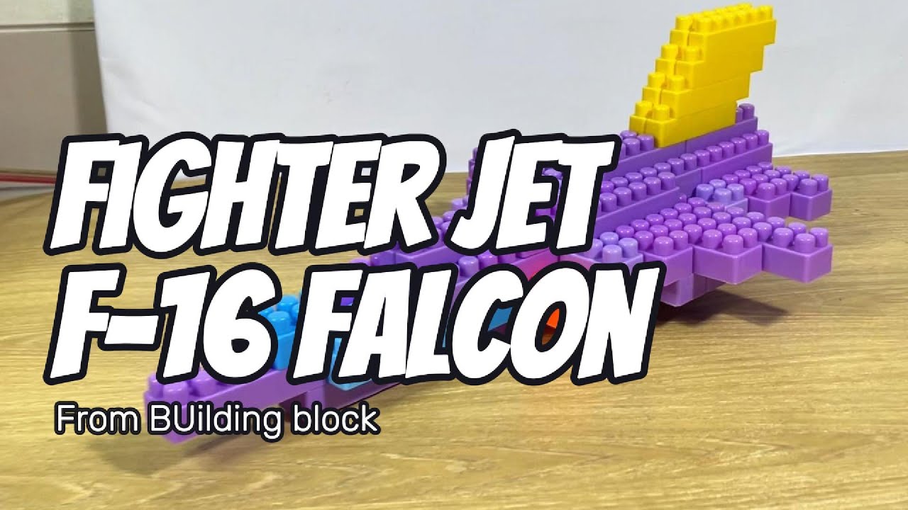 How to make Super airforce american fighter jet f16 from building block