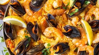 البايلا الطبق الإسباني الشهير بفواكه البحر /  Spanish Paella