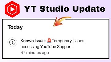 Known issue 🚨Temporary Issues accessing YouTube Support |  yt studio new Update