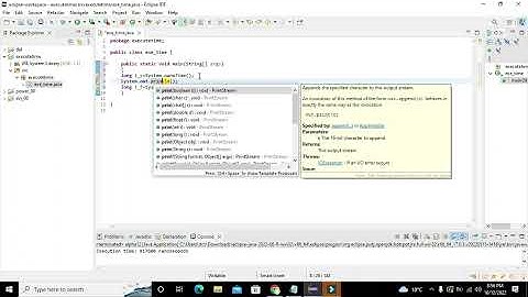 how to find the execution time of a program in java eclipse | execution time of a function in java