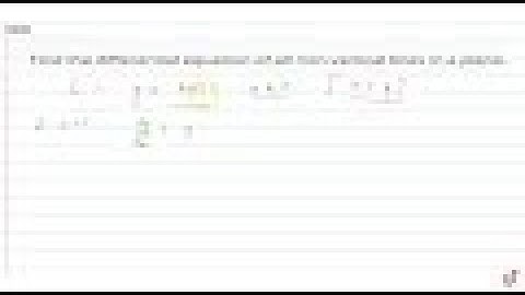 IIT JEE DIFFERENTIAL EQUATIONS Find the differential equation of all non-vertical lines in a plane.