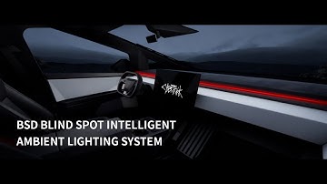Tesla Cybertruck BSD Blind Spot Monitoring System With Ambient Light. #cybertruck #blindspot